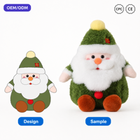 Peluche Anime Super Douce Personnalisée pour Noël, Remplissage Coton PP, Idéale comme Cadeau de Fêtes et Compagnon pour Animaux