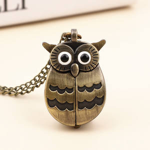 ساعة مبتكر ولطيف على شكل بومة مزينة بقلادة ، تتميز بساعة حائط كوارتز للأطفال برسوم كرتونية - Product Image 5