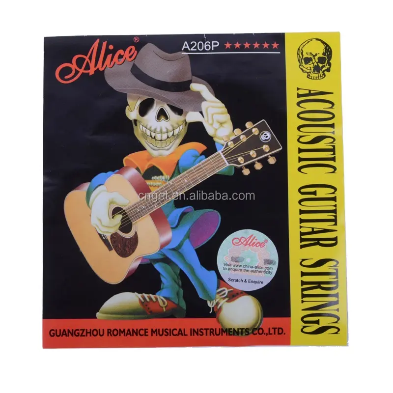 Alice A206P-SL Cordes de Guitare Acoustique 6 pièces/ensemble taille (.011 015 024 032 042 052 pouces)