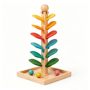 Juguete de Madera Personalizable Montessori: Árbol Musical, Juego de Pistas de Bolas para el Aprendizaje Cognitivo, Juguete Sensorial Educativo DIY de Madera - Vietnam - Product Image 3