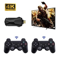 Console de jeu vidéo TV 4K HD de haute qualité avec double manettes sans fil, console de jeu portable avec sortie TV