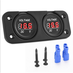 มาตรวัดแรงดันไฟฟ้าคู่ Weichuang 12V DC แบบดิจิตอล สำหรับรถยนต์ รถจักรยานยนต์ เรือ RV - Product Image 1