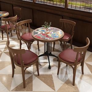 Muebles de Restaurante Comerciales al por Mayor, Estilo <span class=keywords><strong>Retro</strong></span> para Cafetería, Cafés y Catering, Cabinas Modulares, Juego de Mesas y Sillas para Comedor - Product Image 2