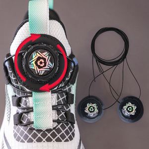 Lacets de chaussures pour enfants sans nœuds, faciles à utiliser, cordon élastique avec verrou en métal et plastique (PP), lacets sans nœuds pour enfants - Product Image 3