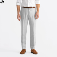 Pantalon Habillé Haut de Gamme pour Homme, Décontracté, Polyvalent, Respirant, en Mélange Coton et Lin