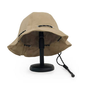 Chapeau Bob Sportif en Coton Biologique de Haute Qualité pour Printemps-Été, Protection Solaire, Motif Feuille Argyle, avec Cordon de Serrage, Idéal pour le Cyclisme et les Activités de Plein Air - Product Image 1