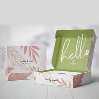 Boîte d'expédition et d'envoi de vêtements auto-érectible en papier rigide enduit, fabriquée avec des matériaux recyclés écologiques Wanjia, avec pelliculage mat personnalisé