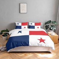 Ensemble de couvre-lit en coton à motif de drapeau national personnalisé, 3 pièces, pour la maison, le dortoir universitaire et la rénovation de la chambre d'hôtes