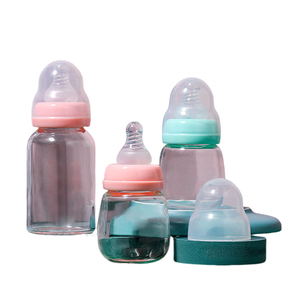 Ensemble de biberons pour bébé en <span class=keywords><strong>verre</strong></span> borosilicate de haute qualité, nouveau <span class=keywords><strong>biberon</strong></span> avec silicone pour l'alimentation au <span class=keywords><strong>biberon</strong></span> en <span class=keywords><strong>verre</strong></span> - Product Image 4