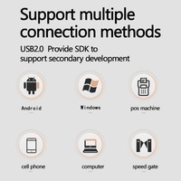 Escáner de Reconocimiento de Venas de la Palma Corevein Connect CV-M100S, Módulo de Control de Asistencia con Autenticación Biométrica, Lector Alimentado por USB