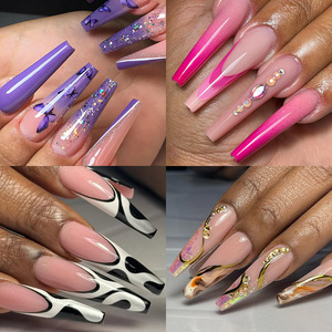 Best-seller européen et américain <span class=keywords><strong>pansement</strong></span> à ongles français demi-bâton transparent faux ongles Patch 504 boîte <span class=keywords><strong>pour</strong></span> application au doigt - Product Image 2