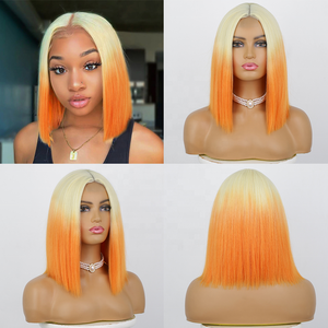 Naturel En Gros Pas Cher <span class=keywords><strong>Femme</strong></span> Perruque résistante à La Chaleur Fiber Courte Haute Couleur Bob Cheveux synthétiques perr - Product Image 4