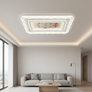 Plafonnier LED Papillon en Gros <span class=keywords><strong>d</strong></span>'Usine, Forme Ondulée, Dimmable, pour Appartement, Hôtel, Balcon, Couloir, Plafond - Product Image 1
