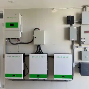 Gsl Energie 5kwh 10kwh 15 Kwh Thuis Energie Opslag Muur Gemonteerde Batterij 51.2V 100ah 5kwh Powerwall 48V 100ah Lifepo4 Batterij