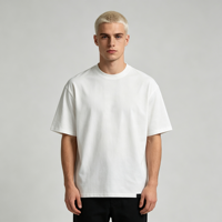 T-shirt décontracté 100 % coton en gros, T-shirt graphique tricoté, impression numérique personnalisée, T-shirt oversize pour homme