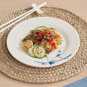 Assiette en mélamine <span class=keywords><strong>de</strong></span> 10 pouces <span class=keywords><strong>de</strong></span> la collection Biru d'inspiration asiatique pour les plats principaux, les entrées spéciales - Product Image 1