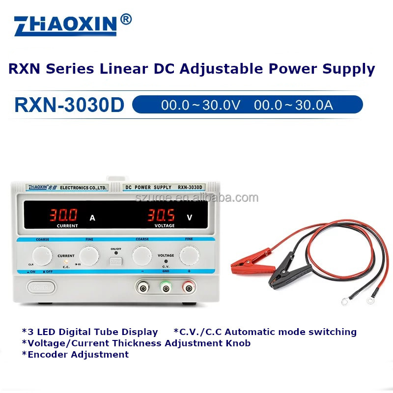 Zhaoxin RXN-3030D Power Supply - 0-15V, 30V Regulated Voltage
