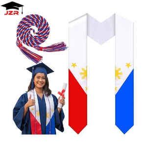 Estolas y Cordones de Honor Personalizados Ecológicos con Banderas de Filipinas para Hombres y Mujeres - Product Image 1