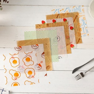 Hot bán giá rẻ giá thực phẩm lớp PE tráng thức ăn nhanh tờ giấy bán buôn tùy chỉnh không thấm mỡ Burger và bánh sandwich bọc giấy - Product Image 2