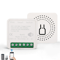 Interrupteur intelligent WiFi sans fil 10A 16A pour la domotique, avec contrôle bidirectionnel, prise en charge multi-plateformes et longue portée