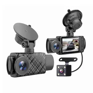 Relee Private 3 Channel Dash Cam Car DVR FHD 1080P Auto Dash Camera Night Vision Front Cabin Camera Video Recorder for Vehicles