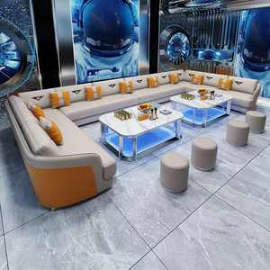 Divano Moderno in Pelle PU per Night Club, Lounge <span class=keywords><strong>VIP</strong></span>, Arredamento per Bar e Hotel, Divano Modulare con Illuminazione LED per KTV - Product Image 3