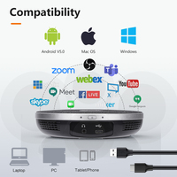 Système audio sans fil, microphone de conférence de table, système de haut-parleur, microphones à réduction de bruit, utilisation à domicile ou au bureau, appels en conférence