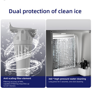 Naixer ETL approvazione acciaio inossidabile 2680W cubetto di ghiaccio che fa macchina 400Kg - 1000Kg al giorno macchina Per ghiaccio Per ristorante - Product Image 6