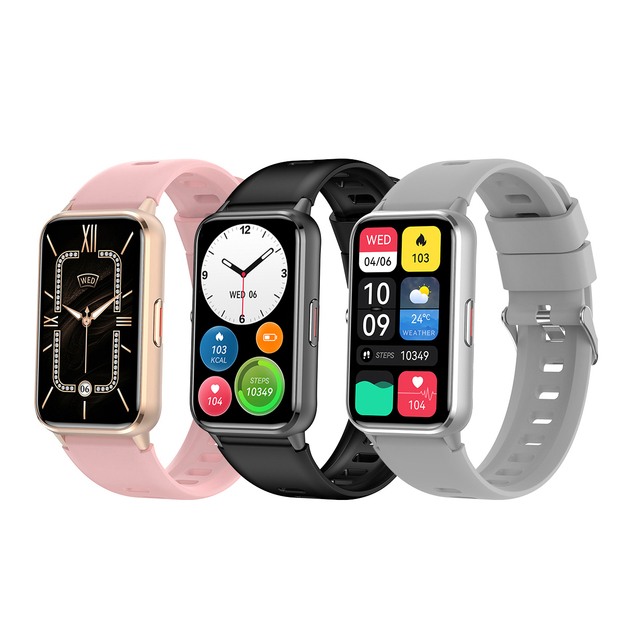 HK72 Smart Watch Curved AMOLED Large Screen Exercise Heart Rate Monitoring Ultra-Thin Body Smart Bracelet for Women Custom