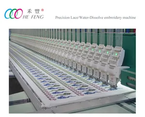 Hefeng Chinese brand high speed and accuracy Lace computerized automatic embroidery machine with high quality