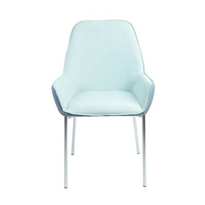 Moderne Design Élégant Mobilier de Salle À Manger En Velours Bleu Ciel Tissu Salle à manger <span class=keywords><strong>Chaise</strong></span> Avec Structure En Métal - Product Image 2