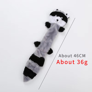Vente en gros, Meilleure vente : Jouets à mâcher pour animaux de compagnie populaires, en peluche longue et couineurs, collection renard, raton laveur, écureuil, sans rembourrage, à presser - Product Image 6