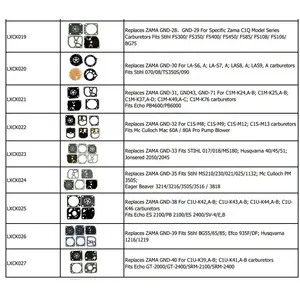 Kit gasket diafragma pembangunan kembali perbaikan karburator menggantikan ZAMA GND-57 untuk C1Q-K64 C1Q-K79 karburator cocok dengan CS-5100 gema gergaji mesin