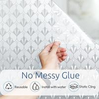 Farbenfrohe Nicht-Klebende Statische PVC-Fensterfolie, Moderne Dekorative Glasaufkleber für Wohnräume