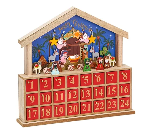 Kalender Kedatangan Kayu untuk Mengisi Betlehem dengan 24 Pintu-Kalender <span class=keywords><strong>Natal</strong></span> DIY