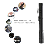 Stylo UV LED 365nm 3W Mini lampe torche avec fonction clip Utilisation en camping Batterie AAA IP55 Étanche Détection d'urine d'animaux
