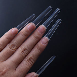 500 Pièces/Boîte, Marque Privée, Faux Ongles Extra Longs Naturels Sans Raccord Demi-Couverture Non-Courbés en C XXL, Fournitures de <span class=keywords><strong>Salon</strong></span>, Embouts d'Ongles - Product Image 3