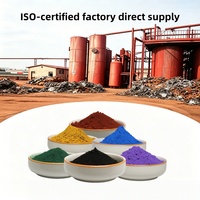 Pigments synthétiques colorés, oxyde de fer jaune et noir, poudre de pigment nano pour béton, fabriqué en Chine