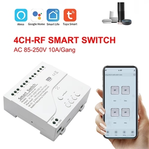 ZYSY 85-250V+RF Interrupteur intelligent Graffiti WiFi DIY Minuteur 220V Module de commande vocale 4 canaux Tuya - Product Image 4