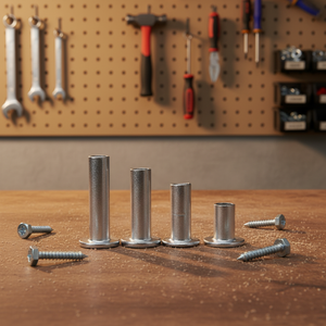 ראש כפתור שטוח ראש מסמרות אלומיניום פחמן פלדה נירוסטה - Product Image 1