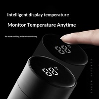 Mug isotherme intelligent en acier inoxydable avec affichage LED tactile, design minimaliste moderne à paroi droite, tasse pour couples