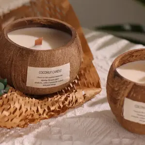 2022 Handgemaakte Kokosnoot Kaarsen Groothandel Kokosnoot Kaarsen Milieuvriendelijke Kokosnoot Kom Kerst Geur