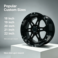 Rines de Aleación Forjada de 19, 20 y 22 Pulgadas, Acabado Negro Brillante, Estilo Beadlock, para Todoterreno, Compatibles con Toyota Prado, Ford Bronco, Jeep Wrangler, Lexus GX