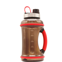 Bouteille d'eau chaude avec marques de motivation, Bouteille d'eau motivante de 2200 ml avec marques de temps, Carafe d'eau en plastique transparent de 2,2 l