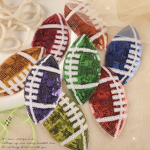 Parches deportivos de lentejuelas para planchar con diseño de fútbol rugby <span class=keywords><strong>NFL</strong></span> de EE. UU. de colores al por mayor para ropa - Product Image 1