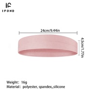 IFOND Bandeaux pour femmes, 4,5 cm de large, couleur unie, antidérapants, en polyester, élasthanne et silicone, accessoire pour cheveux pour le sport et l'entraînement