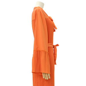 Ropa musulmana Turquía sólido islámico largo vestido con cinturón mujeres Dubai Abaya cuello redondo vestido modesto - Product Image 3