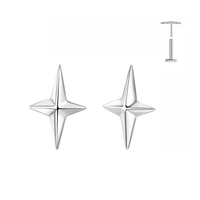 Piercing Labret de Titanio G23 con Zirconia de Forma Elegante, Colección de Joyería para Labios, Cartílagos y Orejas