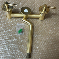 WEIHAO Robinet de salle de bain moderne en laiton non laqué à 2 poignées