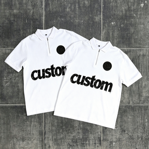 Custom Logo Printed <b>White</b> Men's Short Sleeve <b>Polo</b> Shirt Regular Fit Casual Cotton Breathable <b>Polo</b> Tee - Product Image 1
